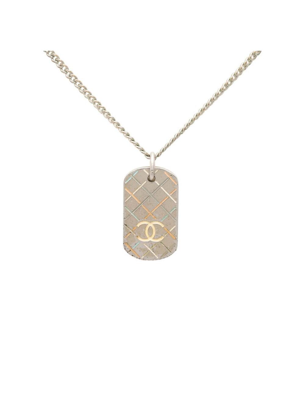 Chanel Cc Logo Chain Pendant Necklace #371341C63B